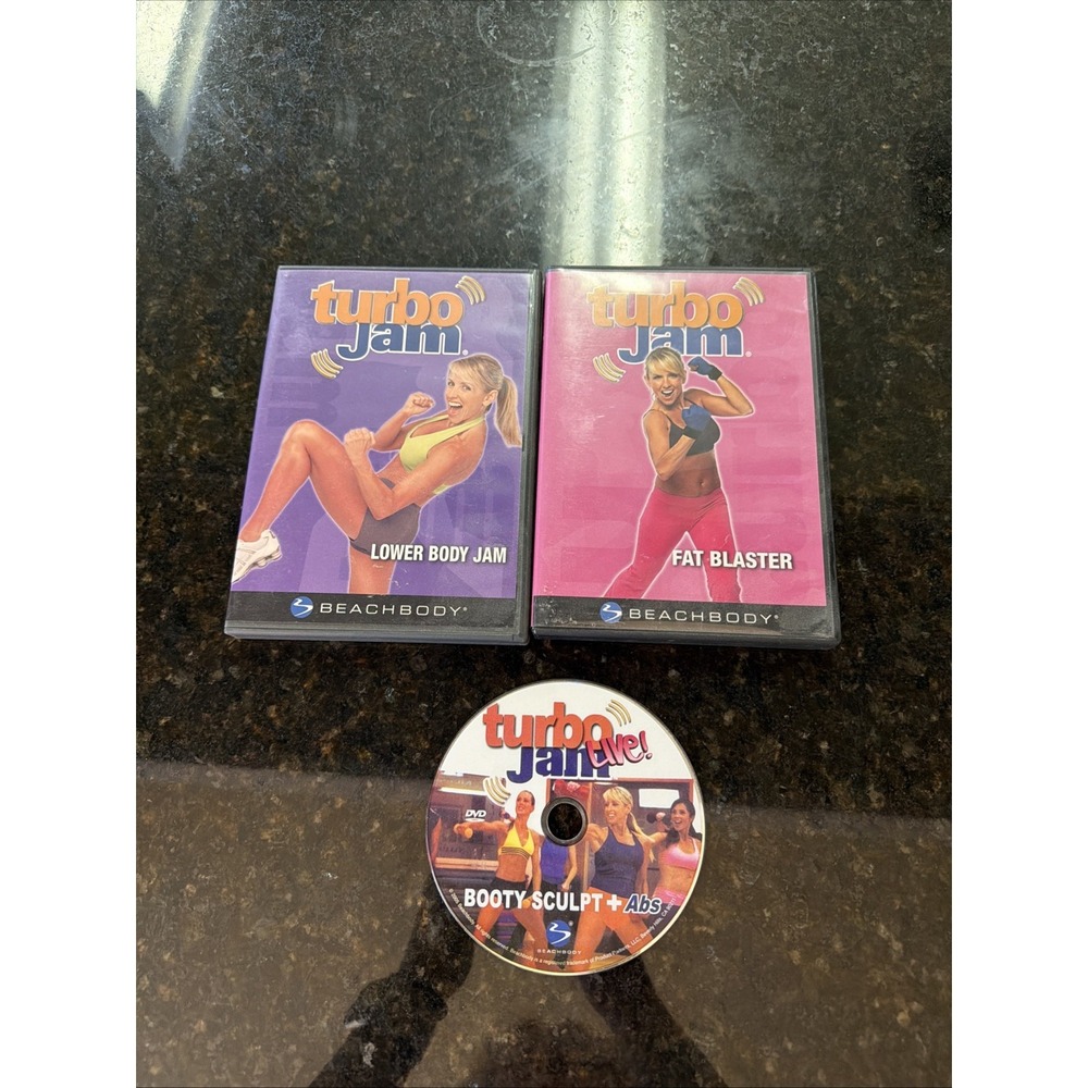 Beachbody Turbo Jam Lot Of 3 DVDs Lower Body Far Blaster Booty Sculpt